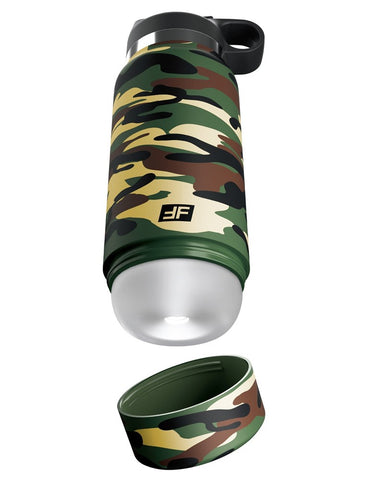 Pipedream Products PDX Plus Fap Flask Happy Camper Frosted Male Stroker - Masturbators and Strokers