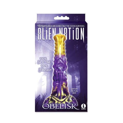 Icon Brands Alien Nation Obelisk Fantasy Dildo with Suction Cup Base - Realistic Dildos