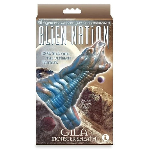 Icon Brands Alien Nation Gila Male Penis Sheath with Textured Design - Penis Sleeves and Extenders