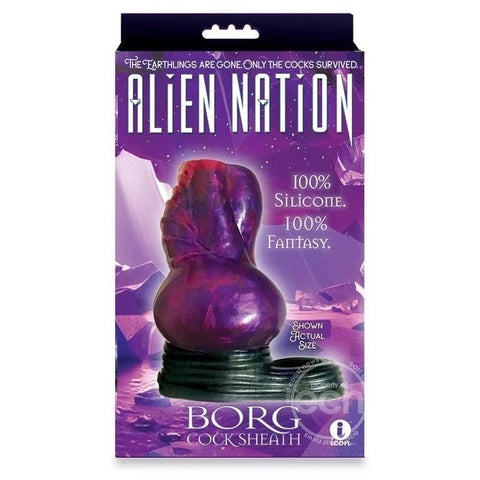 Icon Brands Alien Nation Borg Fantasy Penis Sheath with Open Ended Design - Penis Sleeves and Extenders