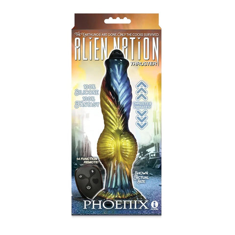 Icon Brands Alien Nation Phoenix Thrilling 9 Silicone Vibrator with Remote - Harness Dildos