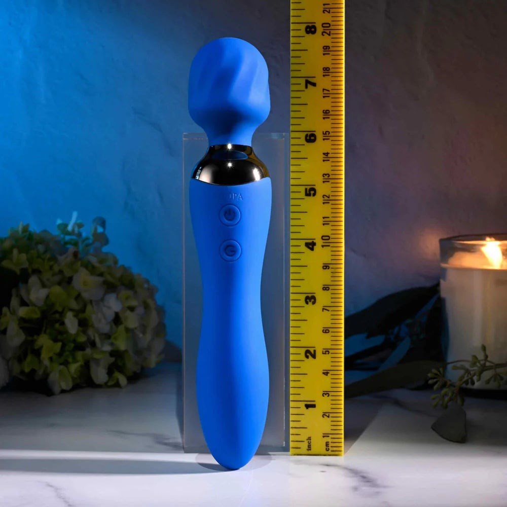 Evolved Selopa BLUE BELLE Dual Pleasure Body Wand Massager 7 Vibrations - - Personal Massagers