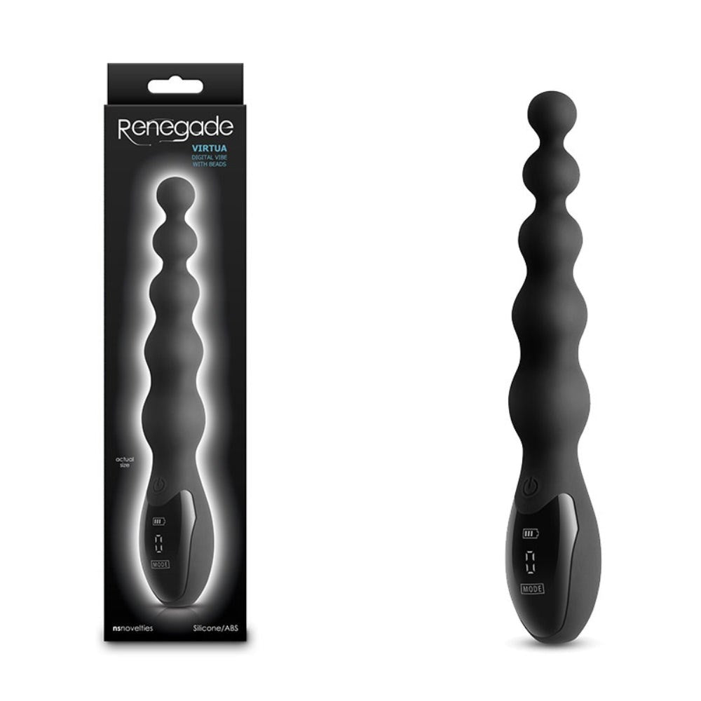 NS Novelties Renegade Virtua Rechargeable Anal Vibrator with Digital Control - - Anal Beads and Balls
