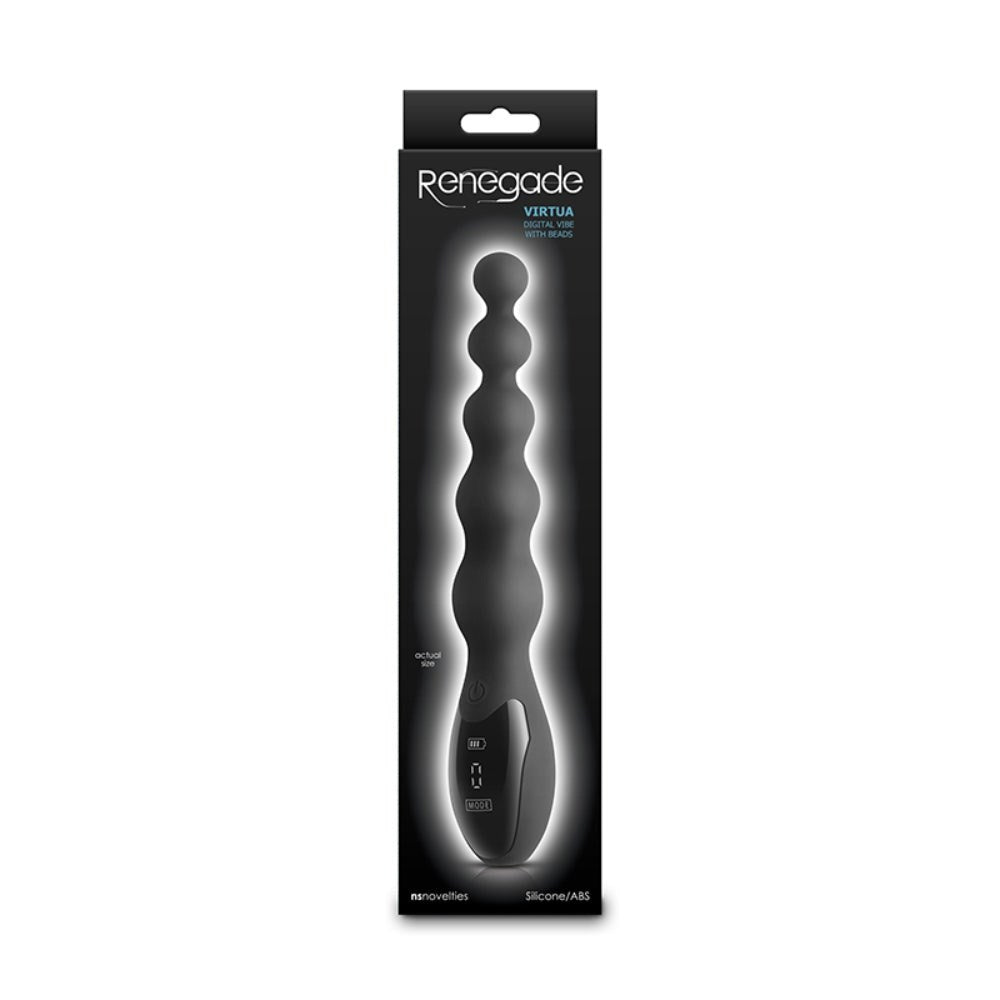 NS Novelties Renegade Virtua Rechargeable Anal Vibrator with Digital Control - - Anal Beads and Balls