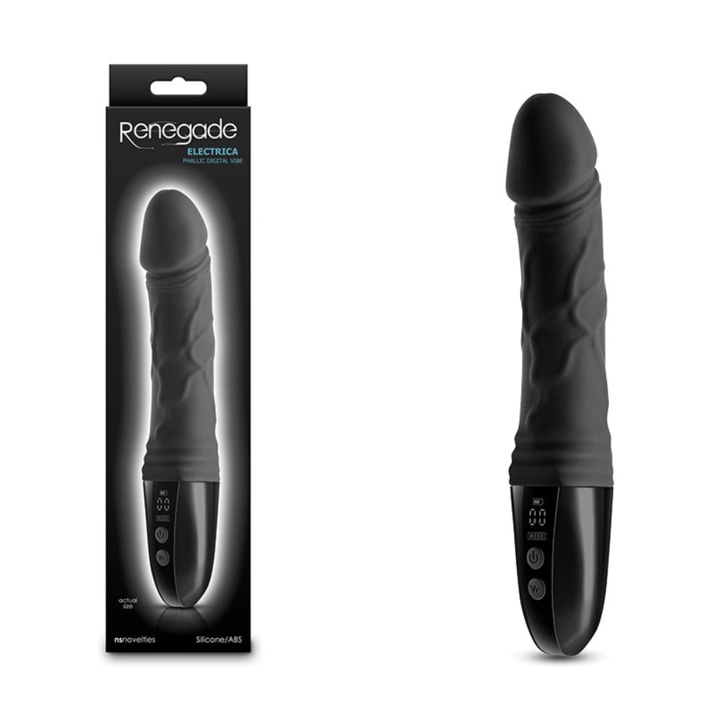 NS Novelties Renegade Electrica Rechargeable USB Vibrator Digital Display - - Realistic Dildos