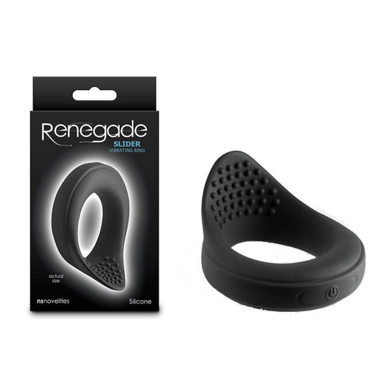 NS Novelties Renegade Slider Powerful Vibrating Pleasure Ring with 10 Modes - - Cock Rings