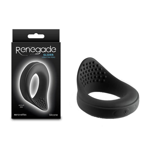 NS Novelties Renegade Slider Powerful Vibrating Pleasure Ring with 10 Modes - Cock Rings
