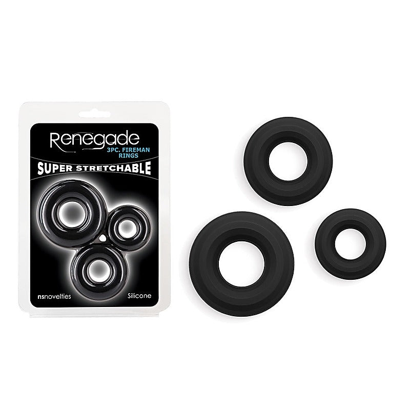 Renegade 3pc Fireman Cock Rings by NS Novelties - Cock Rings