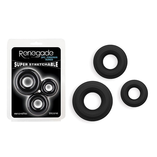 Renegade 3pc Fireman Cock Rings by NS Novelties - Cock Rings