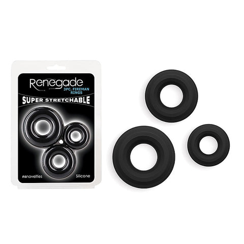 Renegade 3pc Fireman Cock Rings by NS Novelties - Cock Rings
