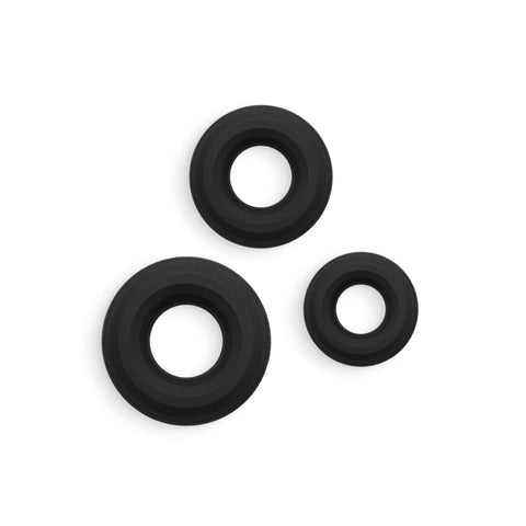 NS Novelties Renegade 3pc Silicone Fireman Cock Rings Intensify Pleasure - Cock Rings