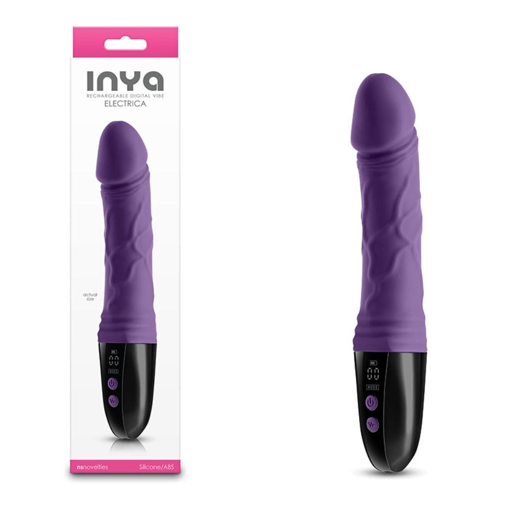 NS Novelties INYA Electrica USB Rechargeable Dildo Vibrator Digital Screen - - Realistic Dildos