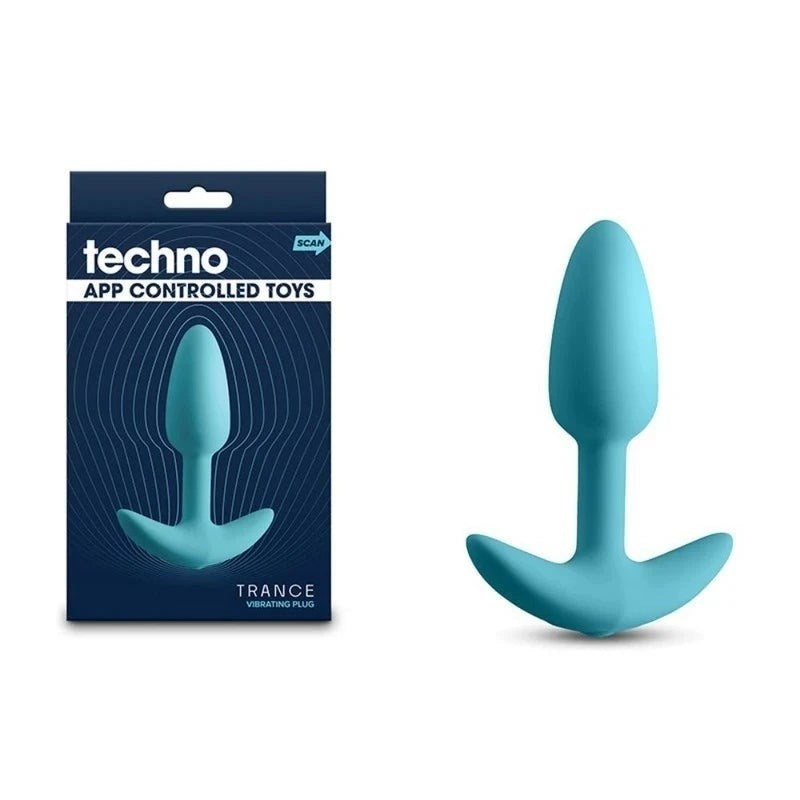 NS Novelties Techno Trance Rechargeable Silicone Butt Plug with App Control - Anal Vibrators