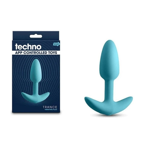 NS Novelties Techno Trance Rechargeable Silicone Butt Plug with App Control - Anal Vibrators