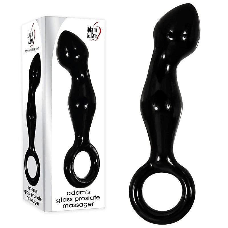 Sophisticated Black Glass Prostate Massager - Prostate Toys