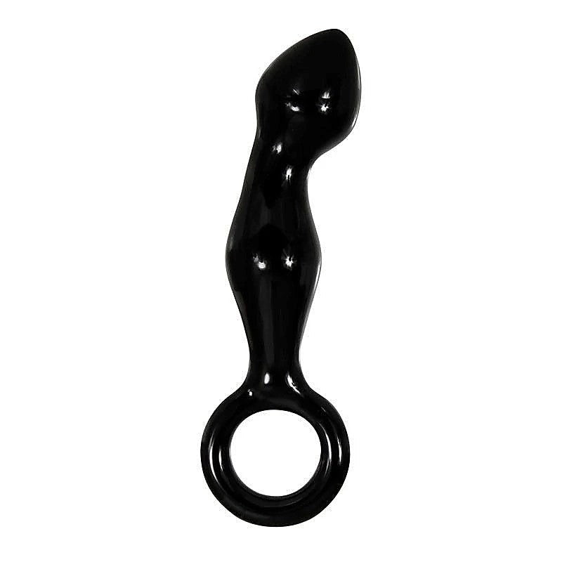 Sophisticated Black Glass Prostate Massager - Prostate Toys