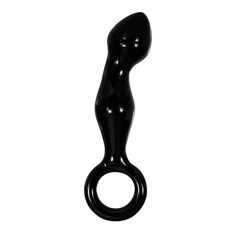 Sophisticated Black Glass Prostate Massager - Prostate Toys