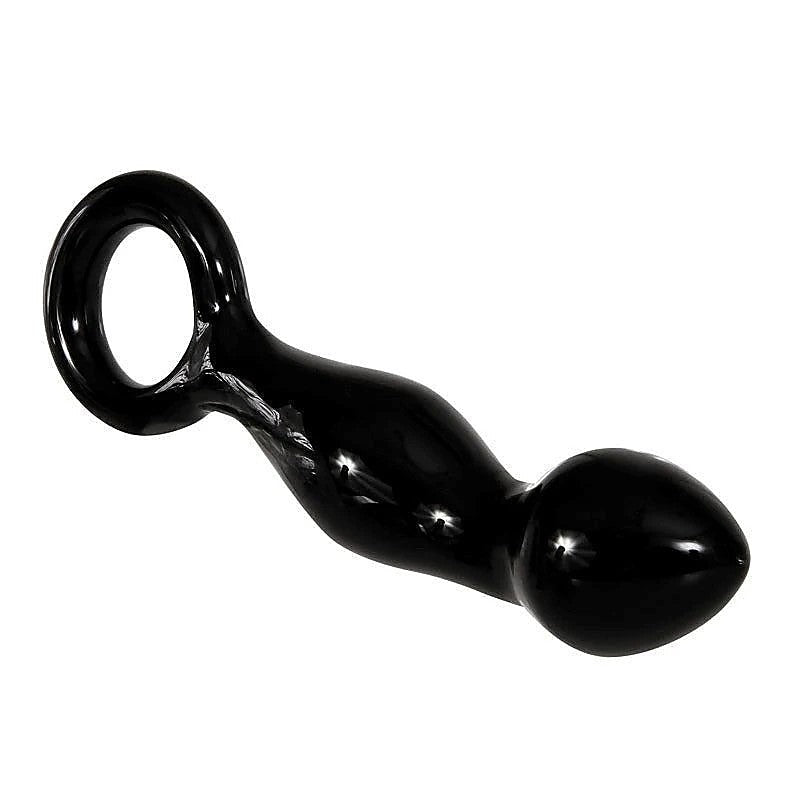 Sophisticated Black Glass Prostate Massager - Prostate Toys