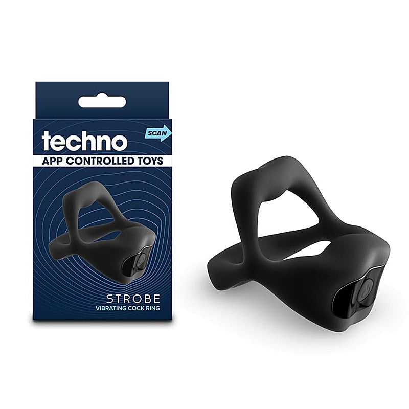 Techno Strobe Rechargeable Silicone Cock Ring - Cock Rings
