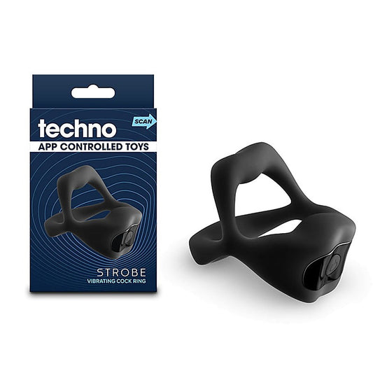 Techno Strobe Rechargeable Silicone Cock Ring - Cock Rings