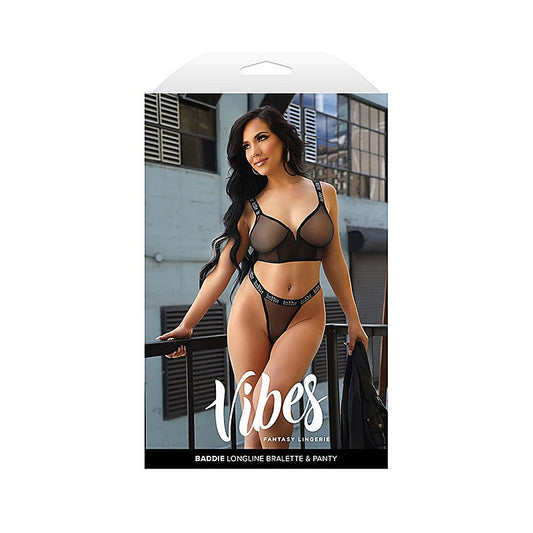 VIBES Baddie Mesh Lingerie by Fantasy Lingerie - Bras and Bra Sets
