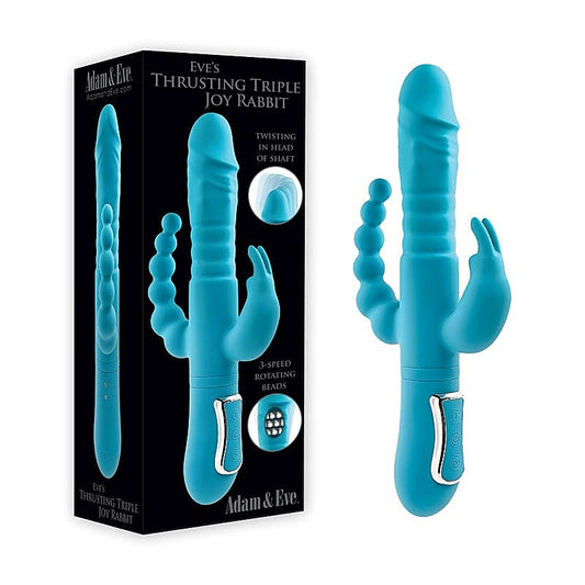 Thrusting Triple Joy Rabbit by Adam & Eve Sextoys - Rabbit Vibrators