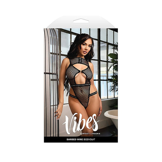 Rebel Chic Fishnet Bodysuit by Fantasy Lingerie - Bras and Bra Sets