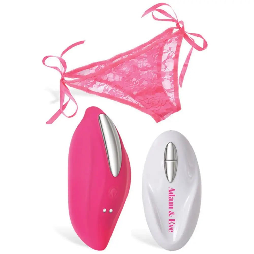 Adam & Eve Rechargeable Vibrating Panty Remote Control Clitoral Stimulation - - Remote Control Vibrators