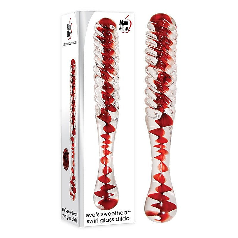 Sweetheart Swirl by Adam & Eve - Glass Sex Toys