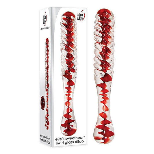 Sweetheart Swirl by Adam & Eve - Glass Sex Toys