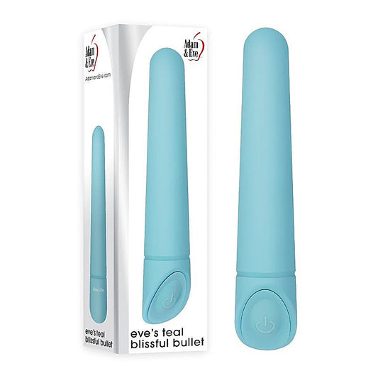 Teal Blissful Bullet Silicone by Adam & Eve - Bullet Vibrators