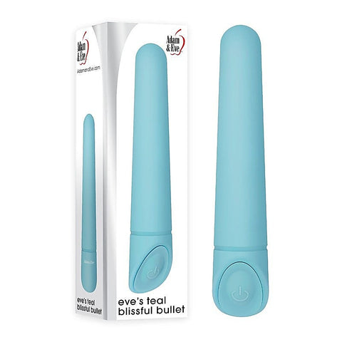 Teal Blissful Bullet Silicone by Adam & Eve - Bullet Vibrators