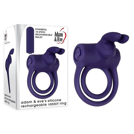 Silicone Rechargeable Pleasure C-Ring by Adam & Eve Sextoys - Vibrating Cock Rings
