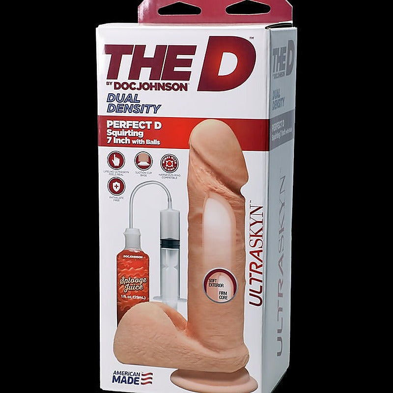 The D Squirting Realistic Dong and Balls by Doc Johnson - Realistic Dildos