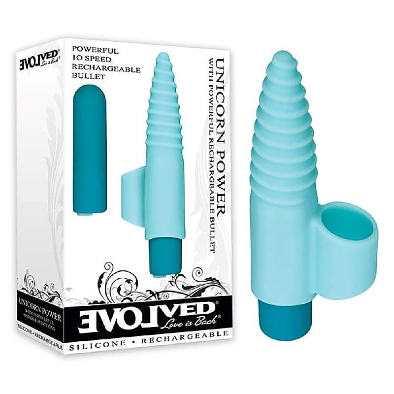 Unicorn Power Finger Stimulator by Evolved - Finger and Tongue Vibrators