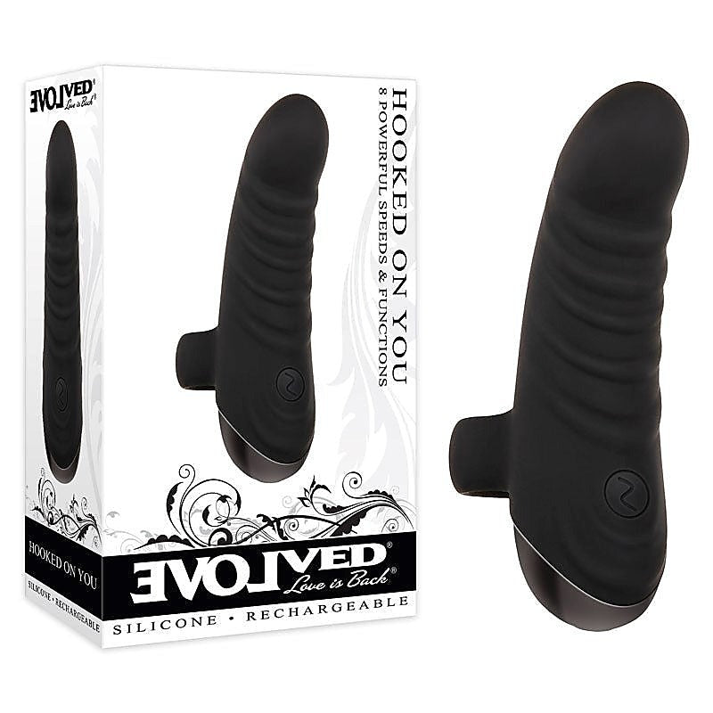 Hooked On You Finger Vibrator by Evolved - Finger and Tongue Vibrators