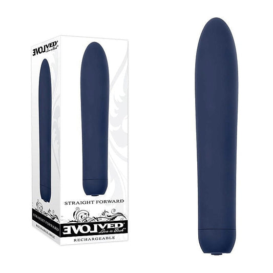 Straight Forward Blue Vibrator by Evolved - Bullet Vibrators
