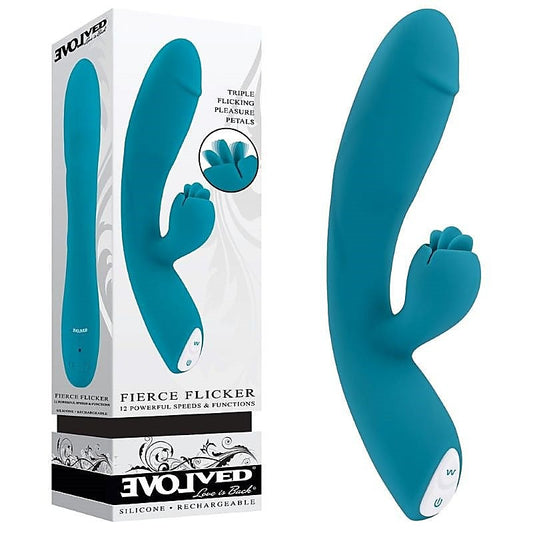 Fierce Flicker Silicone Vibrator by Evolved - Rabbit Vibrators