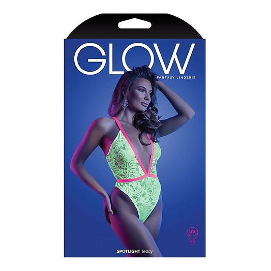 Glow Spotlight Teddy by Fantasy Lingerie - Babydolls and Chemises