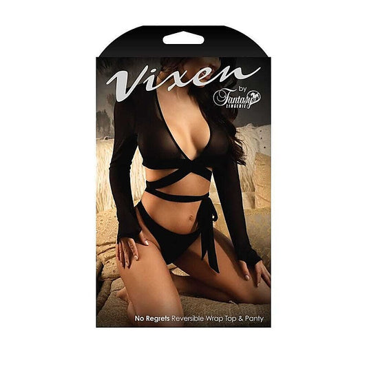 Vixen No Regrets Reversible Wrap Top & Panty - Bras and Bra Sets