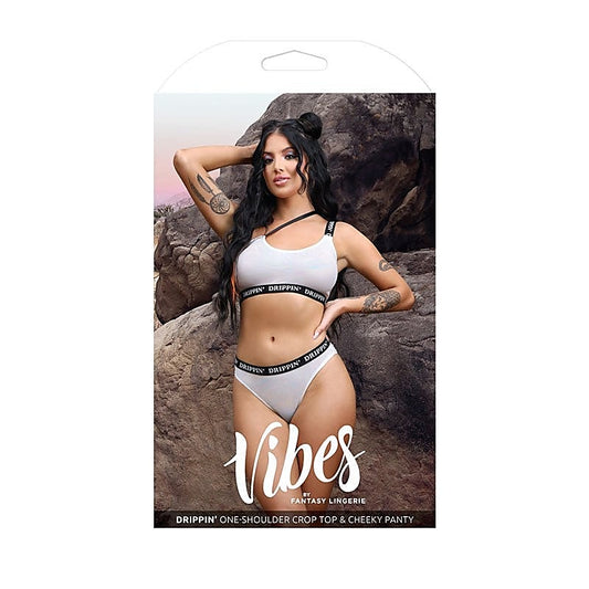 Iridescent One-Shoulder Shimmer Set by Fantasy Lingerie - Bras and Bra Sets