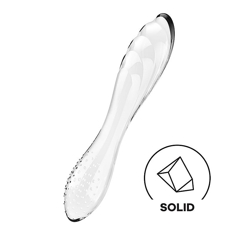 Dazzling Crystal 1 G Spot Glass Dildo by Satisfyer - Glass Sex Toys