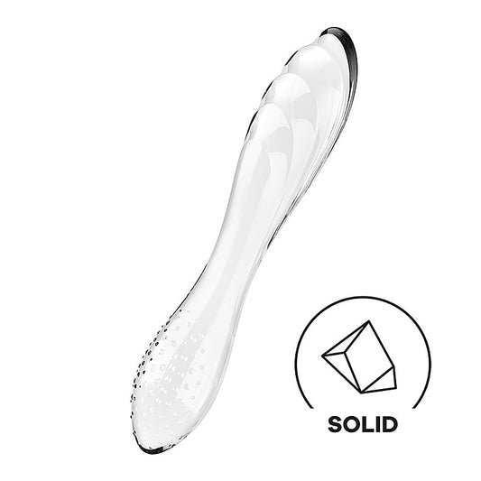 Dazzling Crystal 1 G Spot Glass Dildo by Satisfyer - Glass Sex Toys