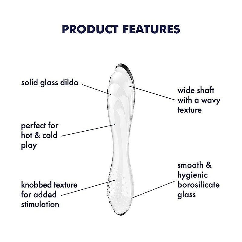 Dazzling Crystal 1 G Spot Glass Dildo by Satisfyer - Glass Sex Toys