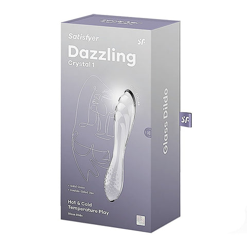 Dazzling Crystal 1 G Spot Glass Dildo by Satisfyer - Glass Sex Toys