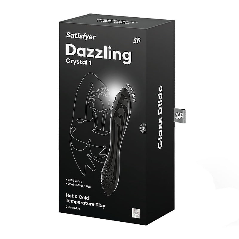 Dazzling Crystal 1 G Spot Glass Dildo by Satisfyer - Glass Sex Toys