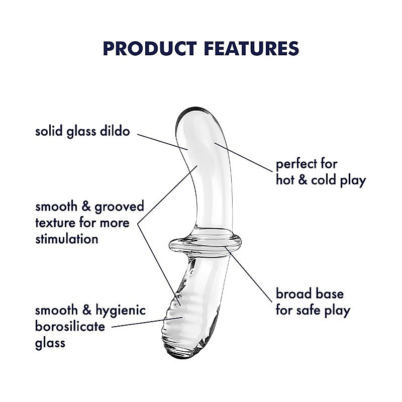Double Crystal Anal and Vaginal Glass Dildo by Satisfyer - Remote Control Vibrators