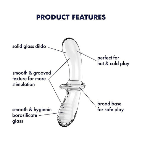 Double Crystal Anal and Vaginal Glass Dildo by Satisfyer - Remote Control Vibrators