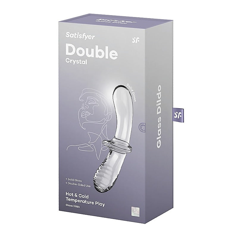 Double Crystal Anal and Vaginal Glass Dildo by Satisfyer - Remote Control Vibrators