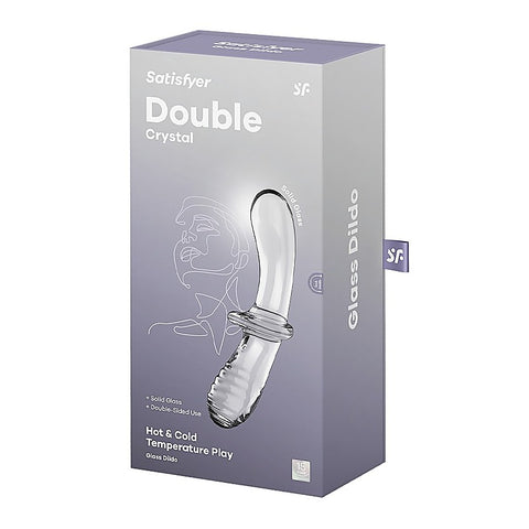 Double Crystal Anal and Vaginal Glass Dildo by Satisfyer - Remote Control Vibrators